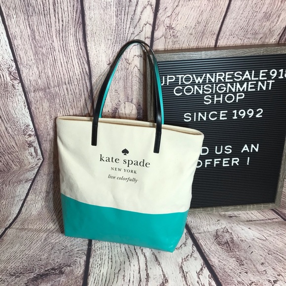 FINAL! 🔥 KATE SPADE LIVE COLORFULLY TOTE BAG - Picture 2 of 7